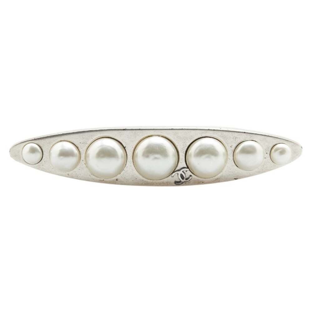 Chanel Cc Logo Brooch Silver-Tone Metal #208741C49B